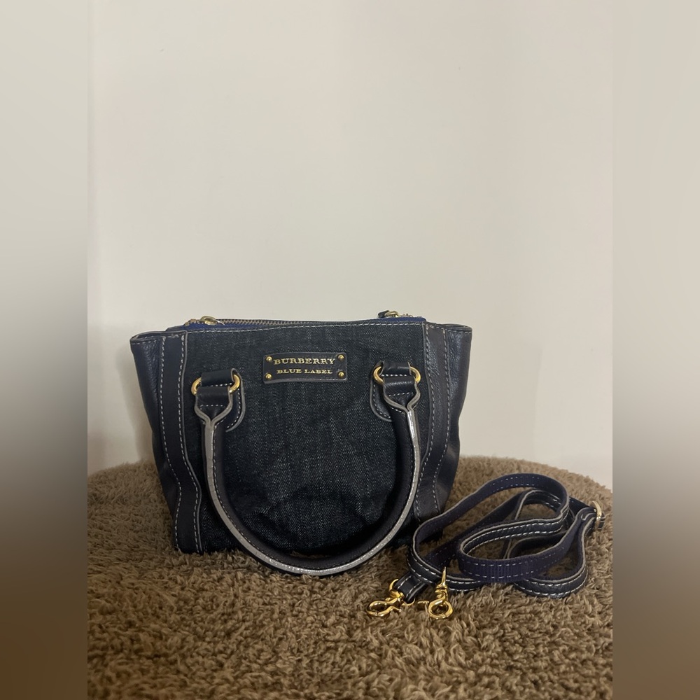 Mini burberry blue label denim bag